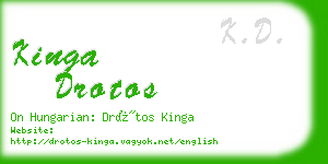 kinga drotos business card